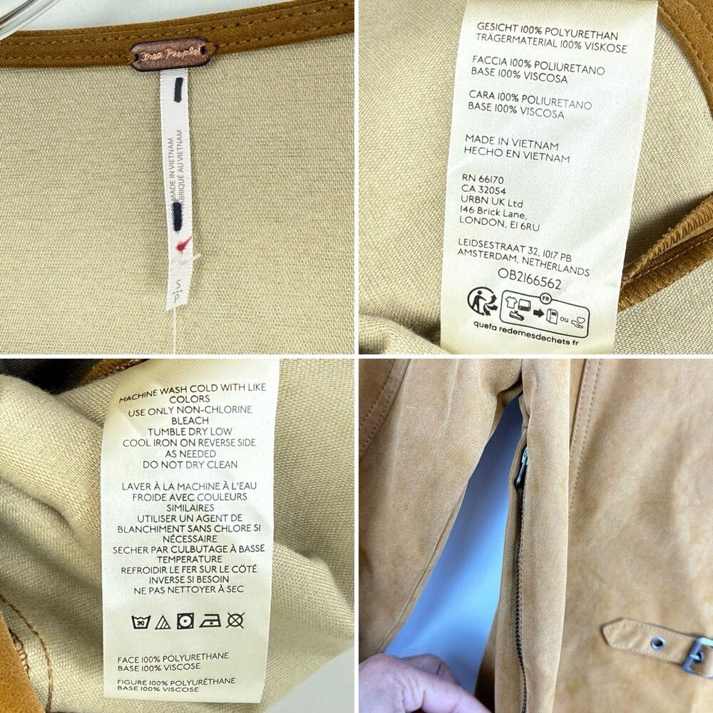 Free People Bradley Faux Suede Mini Dress in Tan- Size  Small Petite - NWOT - Picture 10 of 16